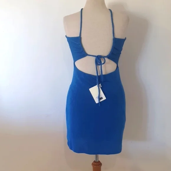 NEW Peppermayo Size 12 Cobalt Blue Stretch Dress - Picture 8 of 11